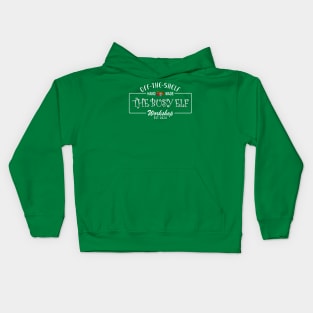The Busy Elf Workshop, Hand Made, Off the Shelf, since 1824 Kids Hoodie